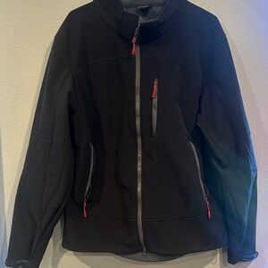 Black Jacket with Red Accents